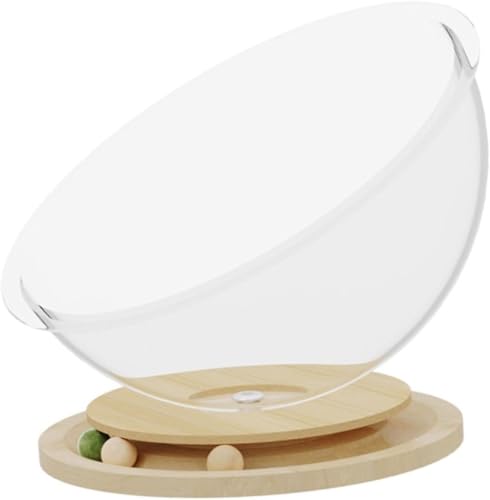 新しい猫用ベッド:猫用ベッド、ペット用ハンモック、宇宙船、ペット用休憩所、宇宙船型猫用ベッド、高床式寝室用椅子、ボウル型猫用椅子、透明宇宙船、自立式猫用ベッド、家具プロテクター、猫用品、ペット用品、屋内・屋外用、XL (無垢材ベース(小))