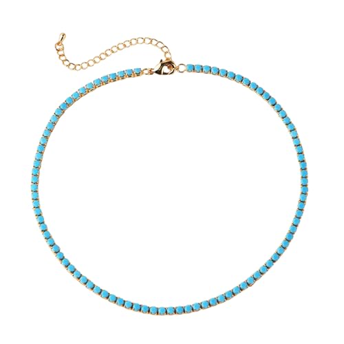 NewZenro �u���[ �^�[�R�C�Y �e�j�X �`���[�J�[ �l�b�N���X �����p ��i�ȃ{�[�z�[ 14K �����b�L 3mm �r�[�Y �`�F�[�� �l�b�N���X ���߉\ 4 �ܗ��� �t�@�b�V�����g�����h���[ �W���G���[ �����p, M, ����, ��΂Ȃ�