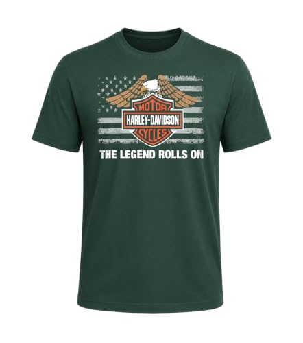 Harley-Davidson New Military The Legend Rolls On Mens Overseas Military Tour T-Shirt XL (X-Large)