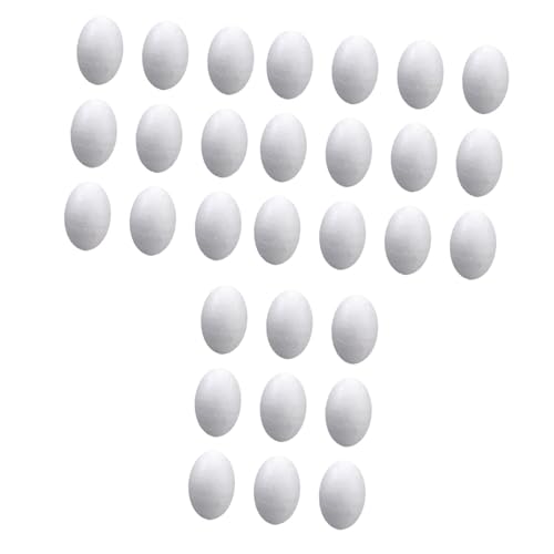 UGPLM Ovos de espuma Ovos de poliestireno em branco para decoração de artesanato Ovos falsos Ovos de