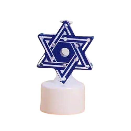Kaeltsyn Safe Flameless LED Hanukkah Lights with Star Designs Perfect for Creating a Festival Atmospheres Indoors Home Gathering Decorations