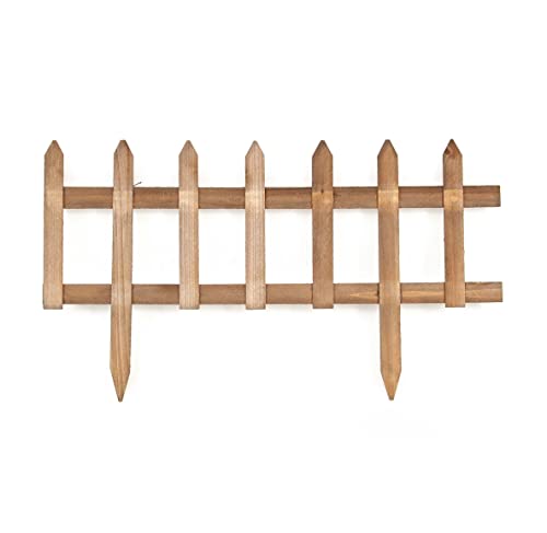 The Secret Home - Valla para Jardín – Valla en Madera de Cedro – 1 Pieza - Color Marrón - Decoración y Protección para Jardín, Piscina, Terraza (Modelo 13)