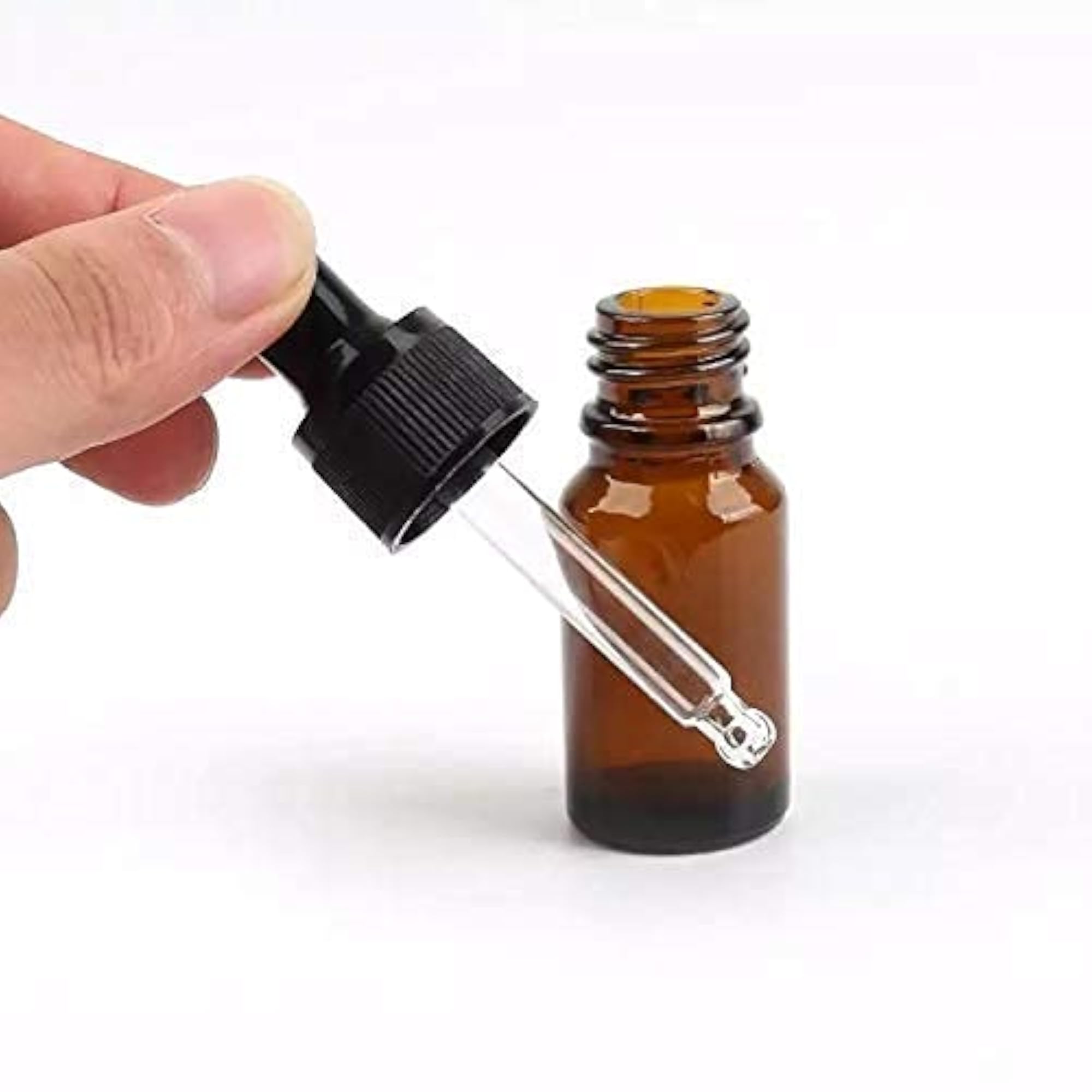 10ml Amber Color Glass Bottle with Pipette, Pack of 12