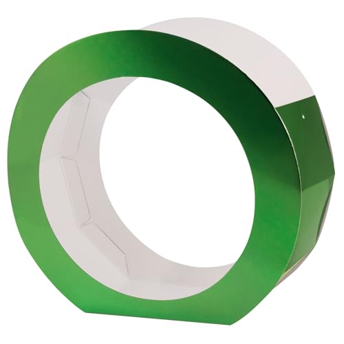 Laternen-Rohling aus Metallic-Karton, rund 19 cm, 5 Stück, Hellgrün