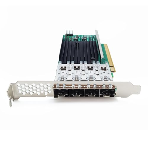 Image of 10Gtek 25G Network Card, 4-Port SFP28 Adapter, PCIe 4.0 x16, SR-IOV /RDMA /DPDK, for Windows /Linux /VMware Server,Intel E810 Controller Inside