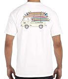 Clark Foam Stack Short Sleeve Comfortable Cotton T-Shirt (Large) White