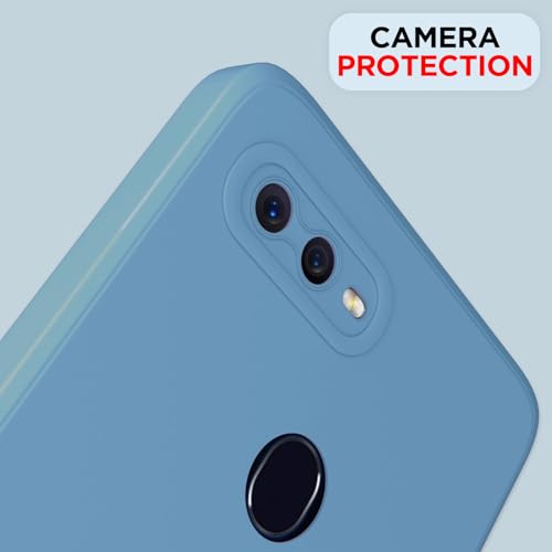 Image of Outlouders Back Cover for Oppo F9 / F9 Pro / A5 / A5S / A7 / A11K / A12 / Realme 2 /2 Pro / U1 | Camera Protection | Durable Soft Matte Silicone Bumper Case (Aqua Blue)