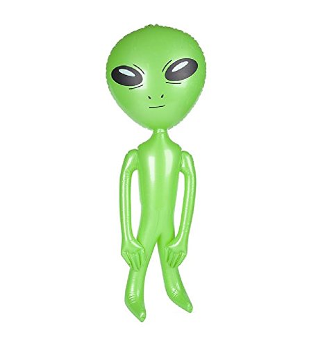 36 Inch Alien Inflates 2 Pack Inflate Bundle Galaxy Big Eye and Green UFO Aliens