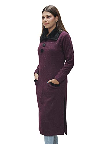 Image of Matelco Women's Wool Straight Kurti for Winters (Ad04Caz45 Black Parent).