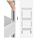 Carrello Portaoggetti SONGMICS 3 Livelli - 60.6cm, Con Ruote E Ganci, Bianco, Per Cucina/Bagno - Foto 4