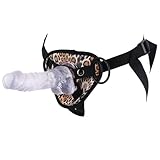 Small Size 7Inch Double Pleasure Beginner Set Realistic Suction Cup Toys for Women to Use on Men,Couples Adjustable Waist Real Skin Feeling Beginner Trainer Tool for Women to Wear DXSWED5RG (Clear)