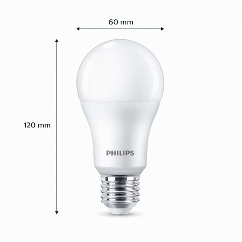 Miniatura 2 de PHILIPS - Bombilla LED A60 13W (Eq. 100W) 1521 lúmenes, casquillo E27, Luz Blanca Fría (4000k) - Pack 6 Bombillas | Luz Blanca Naturaqle, Equivalente a 100W, 4000K, 15.000 Horas de Duración, Ahorro de Energía, Forma Clásica