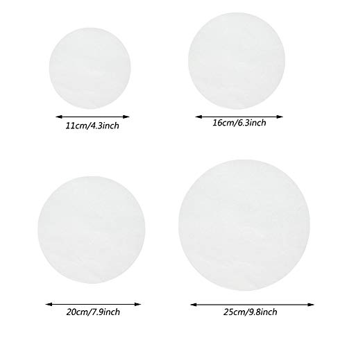 Motzu 80 Pack 10 Inch Air Fryer Lining, Bamboo Steamer Liner, Pre-Cut Non-Stick Parchment Paper Round Sheets For Separating Frozen Patty, Steaming Basket, Baking, Cooking Fried Food, Tortilla Press #TOP4