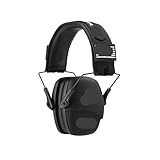 [YMCHFLWR] 屋外イヤーマフアンチノイズヘッドフォンサウンド増幅ヘッドセット折りたたみ式(Purple)