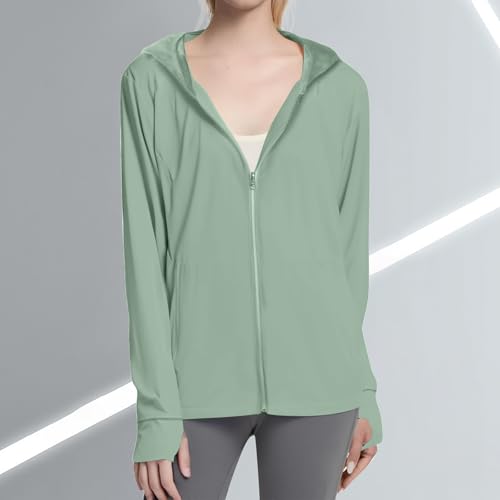 Sudadera con capucha verde XL para proteccion solar y deporte 2