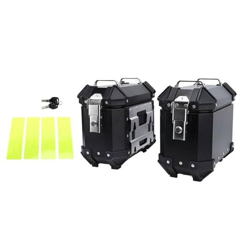 Valises Arrière Moto en Aluminium robuste pour Suzuki Universal | 2x18L Nero