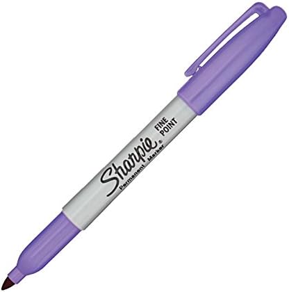 SHARPIE Permanent Markers, Fine Point, Light Purple Ink, Pack of 12