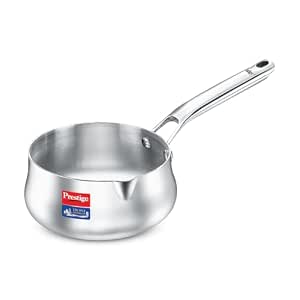 Prestige Next-Gen Tri-Ply Splendor Tea Pan | 14cm | High-Performance Stainless Steel Cookware | Even Heat Distribution | Silver