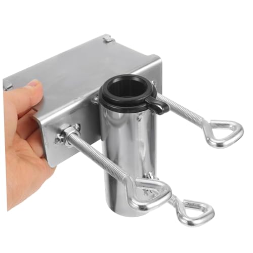 Soporte de sombrilla para balcón y terraza con abrazadera metálica estable 6