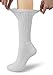 BomKinta Crew Slouch Socks Women Retro Scrunch Short Sock Soft Solid Ankle Socks Gifts Size 5-11 3 Pairs White