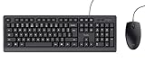 23978 Trust TKM-250 USB-Tastatur und Maus Set, kabelgebunden, Deutsches QWERTZ-Layout, Flüssigkeitsgeschützt