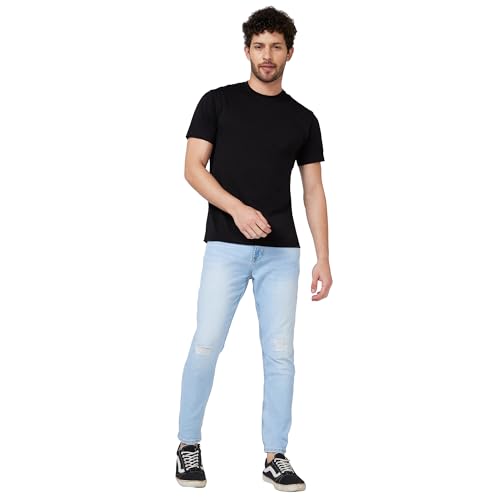 Image of Spykar Men's Kano Slim Fit Mid-Rise Jeans (Ankle Length)