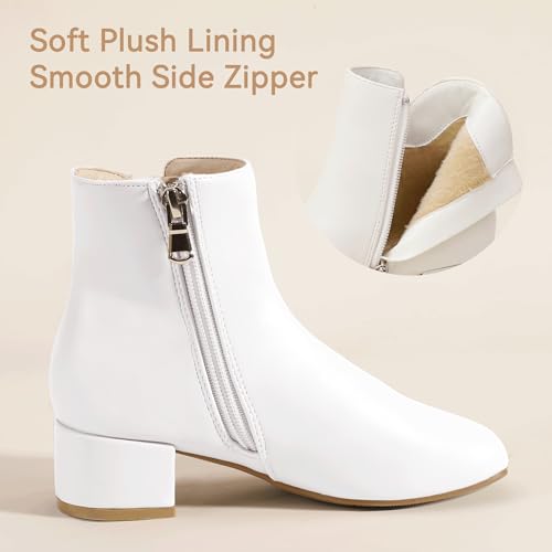 PANDANINJIA Girls Ankle Boots Side Zipper Toddler Little Big Kid Girls Dress Boots4