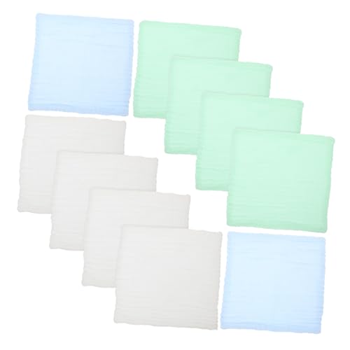 BESPORTBLE 10pcs Muslin Burp Cloths for Newborns Soft Fluorescent Washcloths for Gentle Care Accessory Stylish and Practical