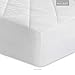 MALOUF SLEEP TITE Quilted Mattress Pad with Soft Down Alternative Fill, Full, White