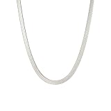 QFDKWMCSQ Youthway VintageCollar plano de cadena de serpiente para mujer MinimalistaCollar joyería sencilla de moda para chicas regalo
