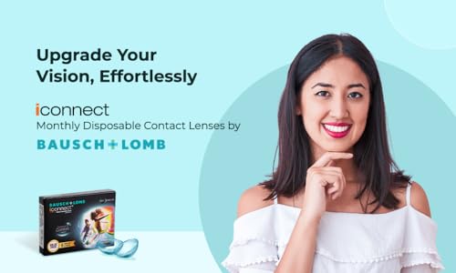Image of Bausch & Lomb Iconnect Contact Lens - Spherical | Monthly Disposable | Hydrogel Material | (-2.5, Pack of 6)