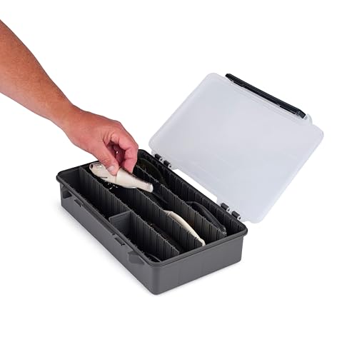 Image of Plano StowAway 3700 Deep Stow Tackle Box, with Corrosion-Preventive Rustricor, Single Latch Design, Transparent DuraView Lid, Stackable Storage for Fishing Bait, Lures and Gear