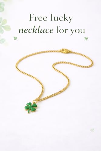 Image of Real Four-Leaf Clover Card (pack of 1) - Laminated Pressed Leaves, Waterproof Preservation, Good Luck charm, perfect gift, Lucky key chain, bag charm, | Free 'clover necklace' gift inside ! |