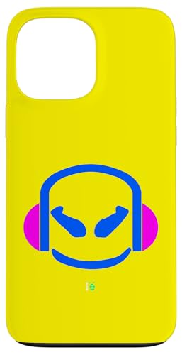 Funny DJ Mallow's SmilingFace �n�[�t�l�C�r�[�u���[�ƃs���N �X�}�z�P�[�X iPhone 13 Pro Max �p
