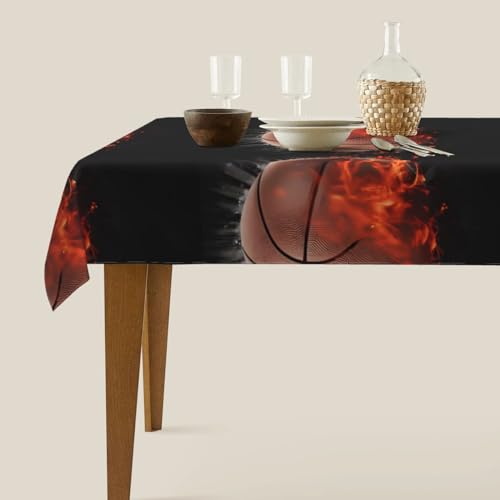 Nappe lavable motif basketball 3D protège-table résistant pour restaurant - 8