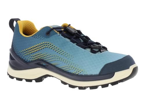 LOWA Multifunktionsschuhe Zirrox 2 GTX Lo SL Ws wasserdichte und komfortable Damen Outdoorschuhe mit griffiger Laufsohle Blue/Yellow EU 38