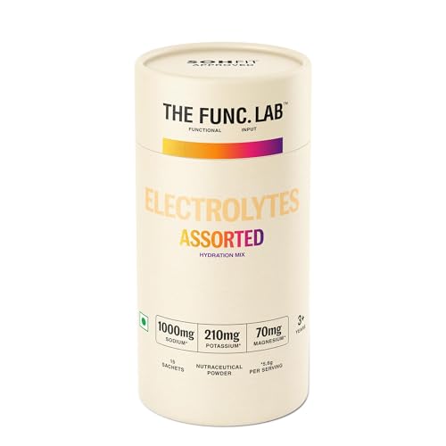 Image of The Func. Lab Daily Electrolytes - Assorted | 15 Sachets | Instant Hydration Powder with Sodium, Potassium, Magnesium | Sugar-Free, No Preservatives | Instant Energy, Performance & Recovery Drink