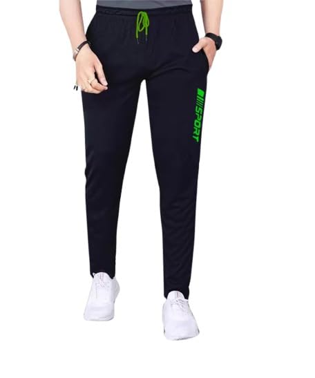 eystone Track Pants for Men || Activewear Pants || Men’s Joggers Polyester with 2 Side Zipper Pockets Casual Trousers Stretchable (Sports | Gym | Yoga) (New Green Sport) (Pack of 1)-picture-26