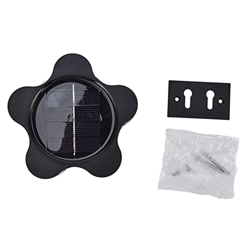 Segrehy Luz solar de pared al aire libre impermeable IP65 ABS lámpara decorativa de jardín con sensor de iluminación automático para patio trasero pared cubierta barandilla escalera