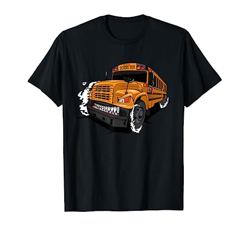 École Bus Monstre Camion Chauffeur de bus Enfant T-Shirt