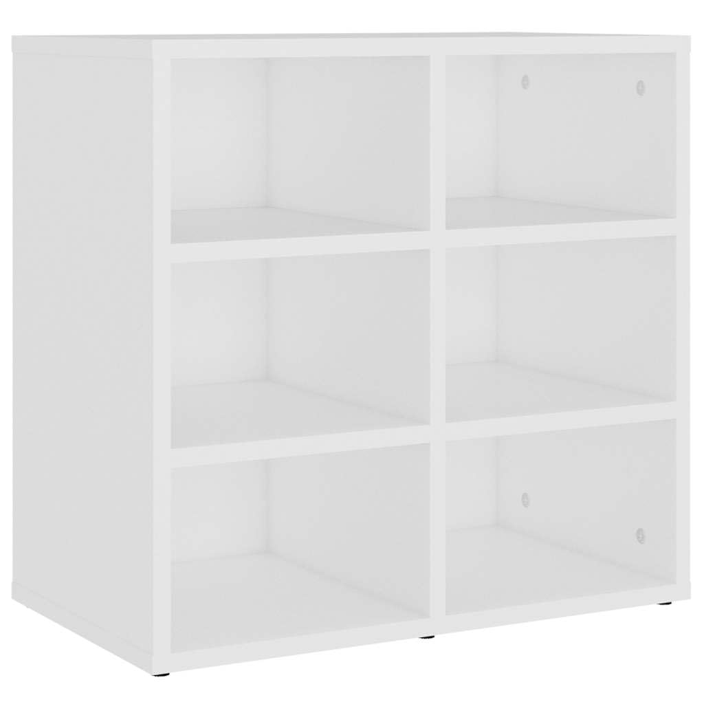 Set di 2 scarpiere da parete, 52,5 x 30 x 50 cm, colore: bianco