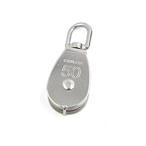 Aexit M50 304 Stainless Steel Lifting Crane Swivel Hook Single Pulley Block (9e4b73ddee03111f42adec5e9bdf31cb)