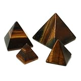 CrystalAge Pirámide de ojo de tigre, YTE4, tamaño mediano