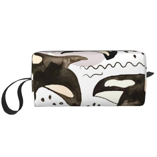 Borsa per il trucco per la ricezione per cosmetici da viaggio da toilette per portatile Organizer Orche dellacquerello