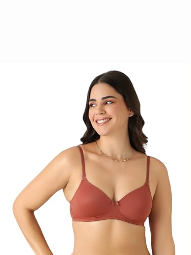 Image of Amante Smooth Charm Women's Wire-Free Padded T-Shirt Bra | Smooth Invisible Cups | Detachable Multiway Straps | Lightly Padded Everyday Comfort Bra | Soft Microfiber Fabric