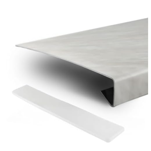 TJ Fensterbank Verkleidung Marmoroptik 38 x 70 cm / 3,5 mm Dicke Fensterbank Verkleidung Innen inkl. Seitenabschluss/formstabile und lichtechte Fensterbank Abdeckung nach Maß