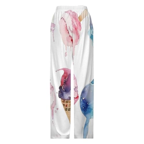 Watercolor Ice Cream in Waffle ConesChildren's Casual Pajamas140CM4