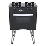 FOGAO A GAS MINI COOK 2 Q PRETO FOSCO GAS GLP