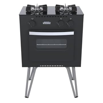 FOGAO A GAS MINI COOK 2 Q PRETO FOSCO GAS GLP