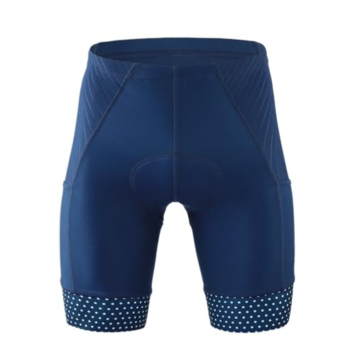 ZIHDKE Pantalones Cortos De Ciclismo Cycling Shorts Men Blank Gel Pad Summer Bike Shorts Road Racing Compression Reflective Bicycle Knicker(Blue,3XS)
